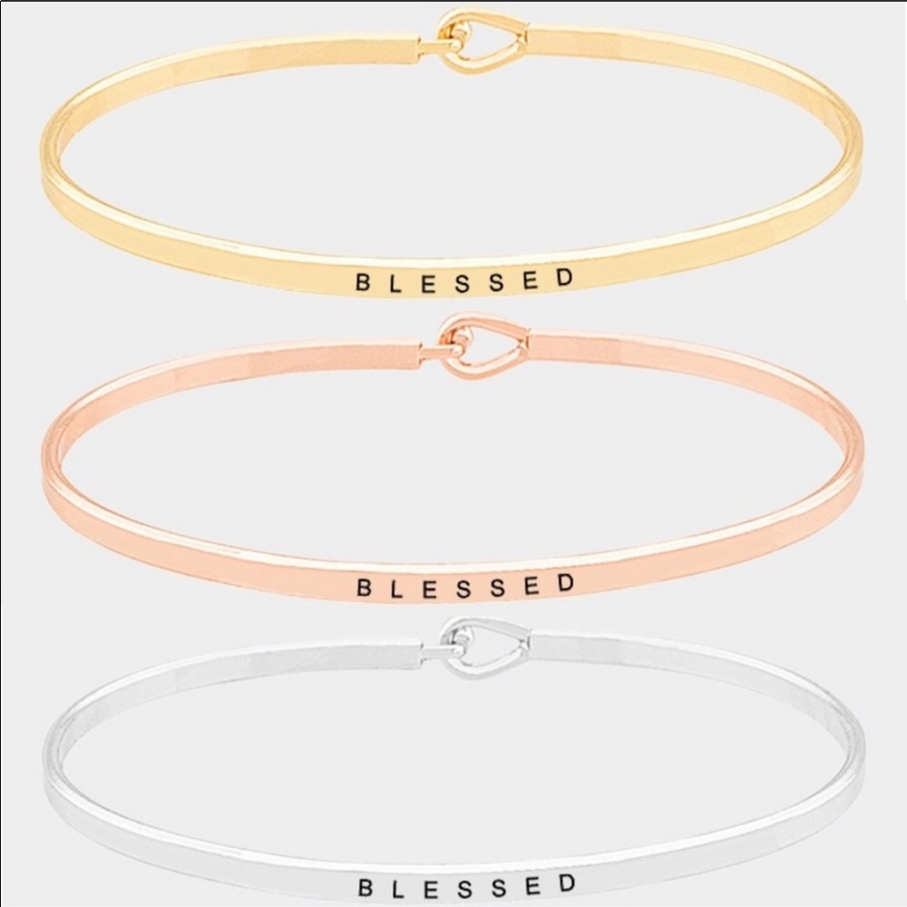 Bracelet bangles metal message inspirational - Picture 2 of 8